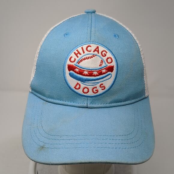 Chicago Dogs Snapback Trucker Hat Blue OS Adjustable Embroidered BWM Global - Picture 2 of 9